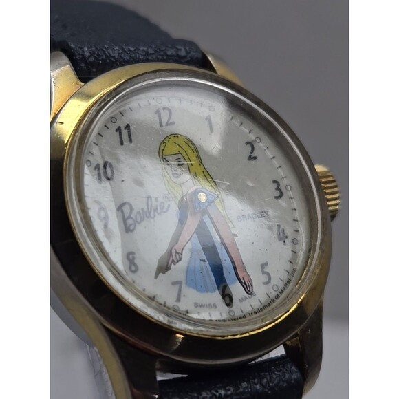 Vintage Bradley Mattel Barbie Watch Swiss Manual Wind Moving Arms 1973 Works - Picture 5 of 11